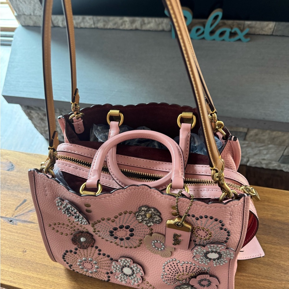 Coach 1941 Rogue 31 Rivet Pink TeaRose Glovetanned Pebbled Leather Bag, NWOT - Picture 5 of 14
